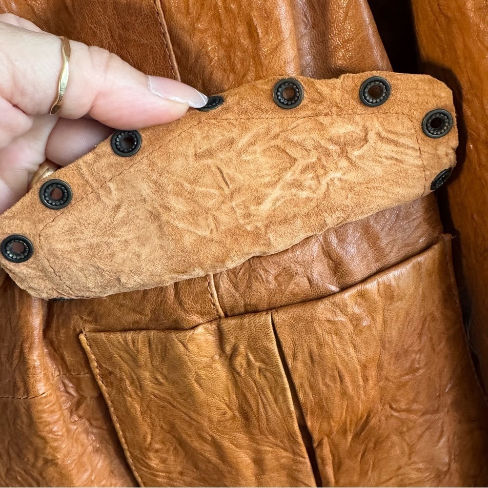 Rubie's boho Brown handmade leather jacket, Size L, NWOT - Picture 11 of 16